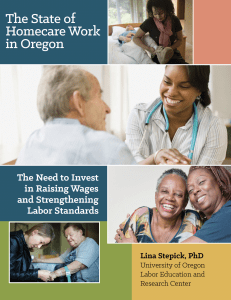 The State of Homecare Work in Oregon